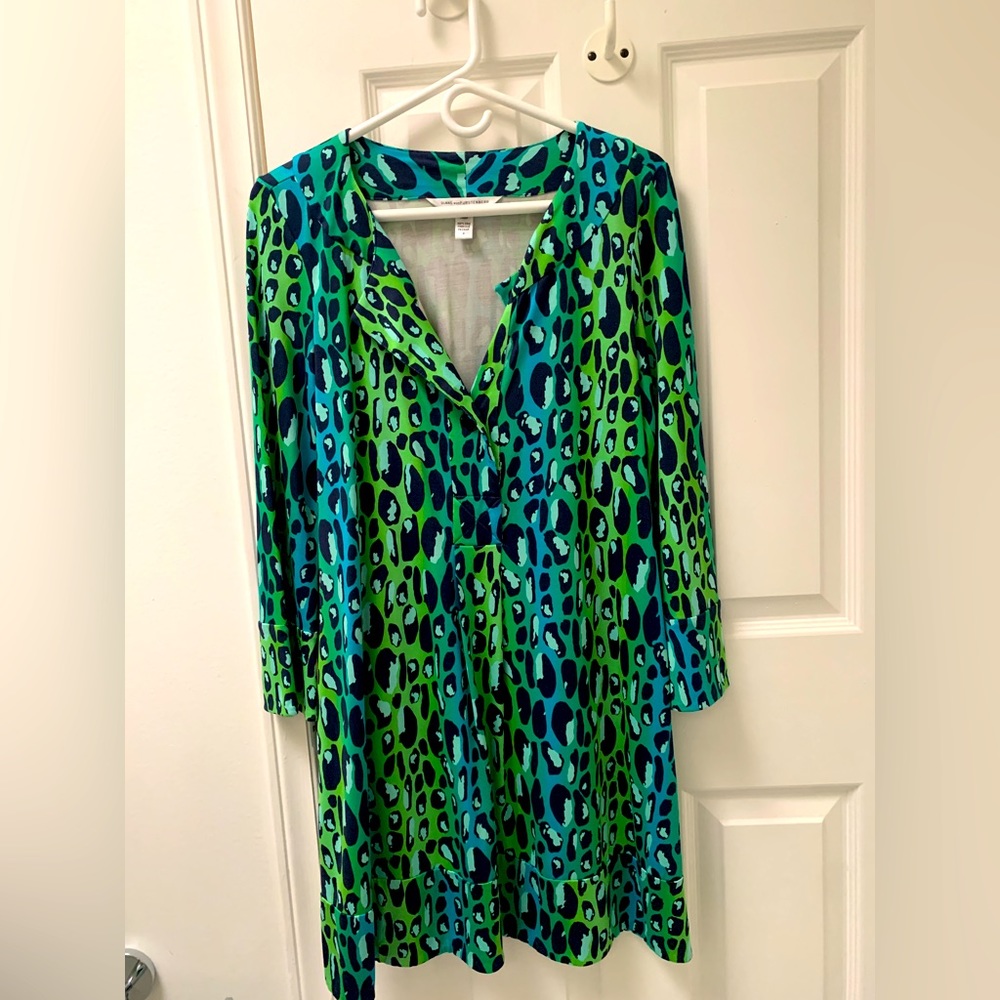 Diane von Furstenberg leopard print dress women’s size 4